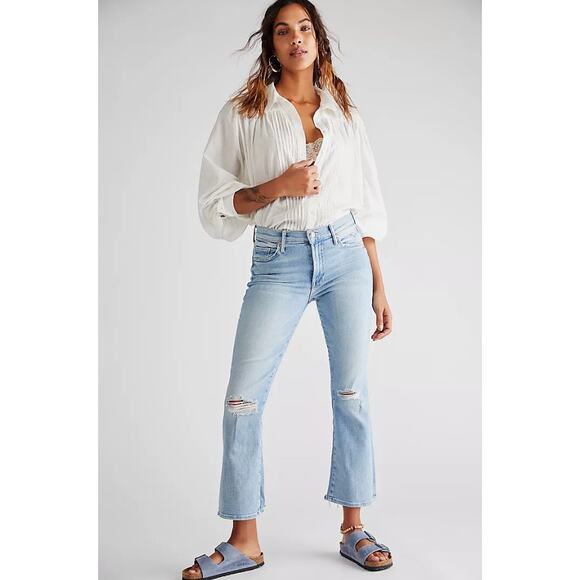 Mother Denim 30 outsider ankle chew in poisoned petals